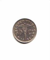BELGIUM    50  CENTIMES  1928  (KM# 88) - 50 Cents