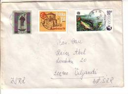 GOOD POLAND Postal Cover To ESTONIA 1980 - Good Stamped: Monument ; Fish - Brieven En Documenten