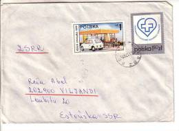 GOOD POLAND Postal Cover To ESTONIA 1979 - Good Stamped: Medicine ; Car - Lettres & Documents
