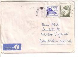 GOOD POLAND Postal Cover To ESTONIA 1980 - Good Stamped: Art ; Mondral - Cartas & Documentos