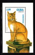 Cuba MNH Scott #3558 Souvenir Sheet 1p Abyssinian Cat - Neufs