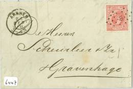 VOUWBRIEF Uit 1878 NVPH 21 PUNTSTEMPEL 8 Van ARNHEM Naar ´s-GRAVENHAGE (6447) - Briefe U. Dokumente