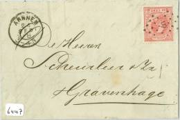 VOUWBRIEF Uit 1878 NVPH 21 PUNTSTEMPEL 8 Van ARNHEM Naar ´s-GRAVENHAGE (6447) - Lettres & Documents