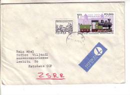 GOOD POLAND Postal Cover To ESTONIA 1979 - Good Stamped: Train - Briefe U. Dokumente