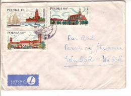 GOOD POLAND Postal Cover To ESTONIA 1977 - Good Stamped: Castles ; Lighthouse - Covers & Documents