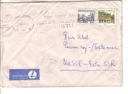 GOOD POLAND Postal Cover To ESTONIA 1977 - Good Stamped: Castle ; Hunting - Lettres & Documents