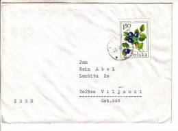 GOOD POLAND Postal Cover To ESTONIA 1978 - Good Stamped: Berries - Lettres & Documents