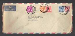 MALAISIE PENANG 1955 Usages Courants Obl. S/Lettre Pour Londres - Penang