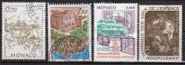 Lot De 4 Timbres - Oblitéré -divers  -Monaco - Collections, Lots & Séries