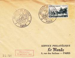 CARTE JOURNEE DU TIMBRE 1952 - OBLITERE - PARIS  -COTE :35 € € - Stamp's Day