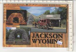 PO6409B# WYOMING - JACKSON - ARCH OF ELKHORNS - STAZIONE DILIGENZA - CARROZZA CAVALLI   No VG - Altri & Non Classificati