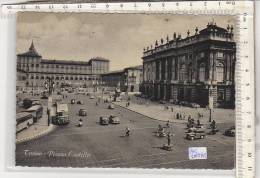 PO6499B# TORINO - PIAZZA CASTELLO - AUTO - AUTOBUS CORRIERA - VIGILE URBANO - POLIZIA STRADALE  VG 1959 - Places & Squares