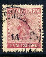 SWEDEN 1858 50 öre Pale Rose, Fine Used..    Michel 12a - Used Stamps