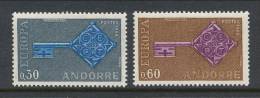 Europa CEPT 1968, Andorra France Post, MNH** - 1968