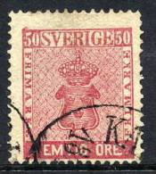 SWEDEN 1860 50 öre Carmine, Fine Used..    Michel 12a - Usati