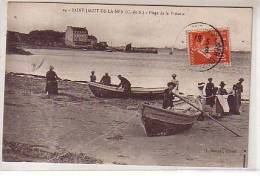 22 SAINT JACUT DE LA MER ( C Du N ) - Plage De La Pissotte - Animé Femme Hommes Tirant Bateau Barques - édition  Rouxel - Saint-Jacut-de-la-Mer