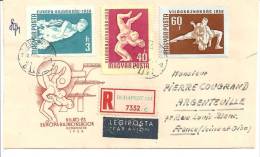 Lettre Recommandée Par Avion Pour La France - Cachet De Budapest De Septembre 1958 (lot 3) - Brieven En Documenten