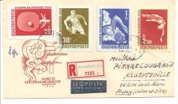 Lettre Recommandée Par Avion Pour La France - Cachet De Budapest De Septembre 1958 (lot 4) - Storia Postale