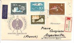 Lettre Recommandée Par Avion Pour La France - Cachet De Budapest De Mars 1959 (lot 5) - Storia Postale
