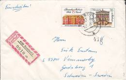 ## Germany DDR Einschreiben Registered RADEBEUL 1971 To VIMMERBY Sweden Bauwerke In Berlin Stamps (2 Scans) - Brieven En Documenten