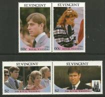 St. Vincent       " Royal Wedding "          SC# 958-59   MNH** - St.Vincent (1979-...)