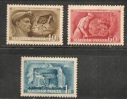 HUNGARY - 1950 Energie - Usine - Yvert # 968/970 - MINT LH - Unused Stamps