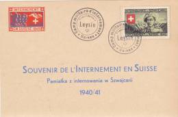 MILITAIRE - SOUVENIR DE L'INTERNEMENT En SUISSE 1940 Leysin/1672 - Dokumente