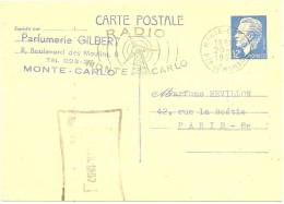 LSAU7 - MONACO EP CP PRINCE RAINIER 12f VOYAGEE - Postal Stationery
