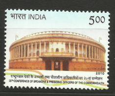 INDIA, 2010, 20th Conference Of Speakers And Presiding Officers Of The Commonwealth, MNH, (**) - Ongebruikt