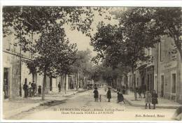 Carte Postale Ancienne Remoulins - Avenue Goffroy Perret. Route Nationale Nimes à Avignon - Remoulins