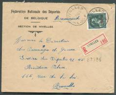 Lettre Recommandée Affr. Léopold III -10% Obl. Sc  NIVELLES Vers Bruxelles - 8369 - 1946 -10%
