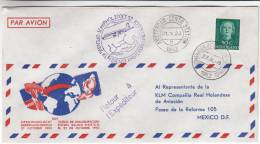 Pays Bas - Lettre De 1952 - 1er Vol Pays Bas - Mexique - Briefe U. Dokumente