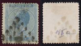 Timbre-poste Oblitéré - Léopold 1er - Profil Gauche N° 18 (Yvert) - Dentelé -  Belgique 1865-1866 - 1865-1866 Linksprofil