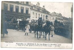 Cpa: BELGIQUE BRUXELLES Funérailles De LEOPOLD II Roi Des Belges (22 Décembre 1909) Voiture De La De La Princesse Anne - Feesten En Evenementen