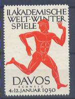 Switzerland Academic Winter Games In Davos 1930 Without Gum - Unused Stamps