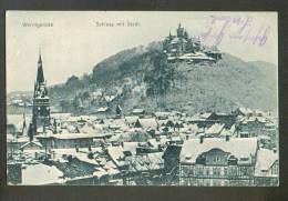 GERMANY    WERNIGERODE  SCHLOSS MIT STADT  , OLD  POSTCARD - Wernigerode