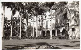 Hotel Washington Cristobal Panama Old Real Photo Postcard - Panama