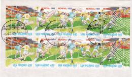 1994 San Marino - Campionati Mondiali USA )$  - Due Strisce Con I 5 Valori - Gebraucht
