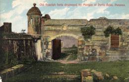 Fort At Porto Bello Panama 1905 Postcard - Panamá