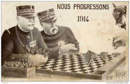 ÉCHECS - "Nous Progressons" - Guerre 1914 - Chess