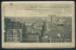 View From Washington Monument, Baltimore MD.  --old Postcard With 12 Small Pictures Of Other Interesting Sites Of Baltim - Baltimore