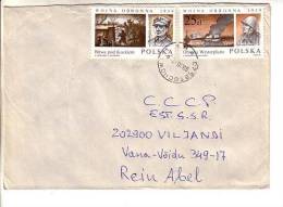 GOOD POLAND Postal Cover To ESTONIA 1989 - Good Stamped: War Scene - Covers & Documents