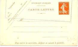 LSAU7 - CL SEMEUSE CAMEE 10c DATE 911 VARIETE DE PIQUAGE - Cartes-lettres