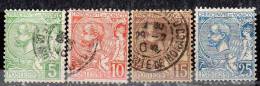 N° 22 à 25  -   Oblitéré   -   Prince Albert Ier    -Monaco - Used Stamps