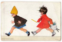 ILLUSTRATORS SPARK CHICKY CHILDREN "NOT SO FORWARD, PLEASE" Nr. 613 OLD POSTCARD 1925. - Spark, Chicky