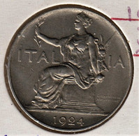 @Y@   Italie  1 Lira  1924  XF+    (4749 A) - 1900-1946 : Victor Emmanuel III & Umberto II