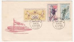 CZECHOSLOVAKIA - FDC, Year 1956. Olympijske Hry, Olympic Games - Melbourne. Commemorative Seal - Covers & Documents