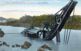 Steam Shovel Inundated By Flood Bas Obispo Panama Canal Construction 1905 POstcard - Panamá