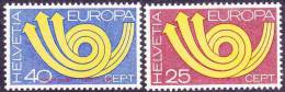 CEPT / Europa 1973 Suisse N° 924 Et 925 ** Cor Postal - 1973