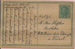 AUSTRIA, 31.3.1918., 8 Heller, Carte Postale - Briefe U. Dokumente